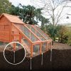 Smart no-dig no-pour footings for chicken coup